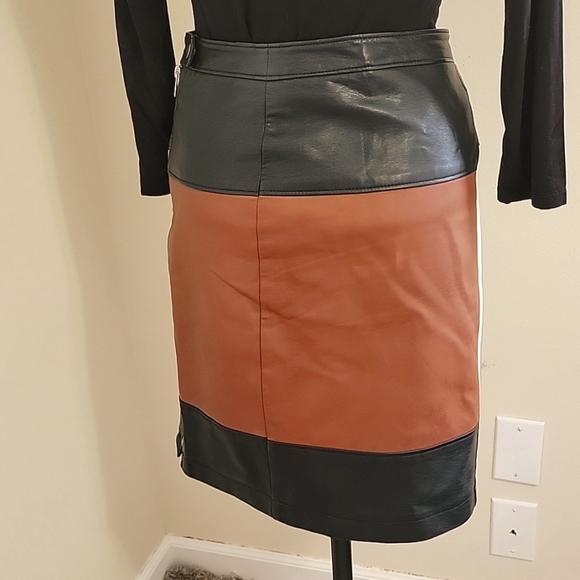 INC International Concepts Faux Leather Skirt - Picture 3 of 7